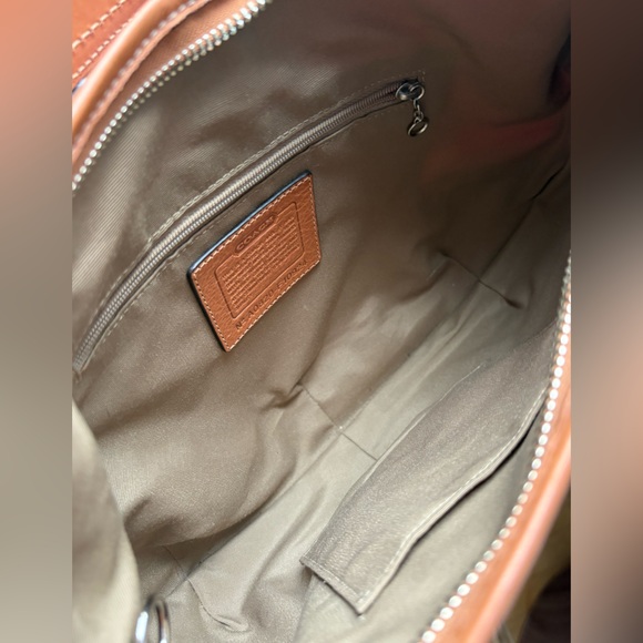 Vintage Y2K Coach Pink and Tan Hobo Monogram Bag - Picture 5 of 8